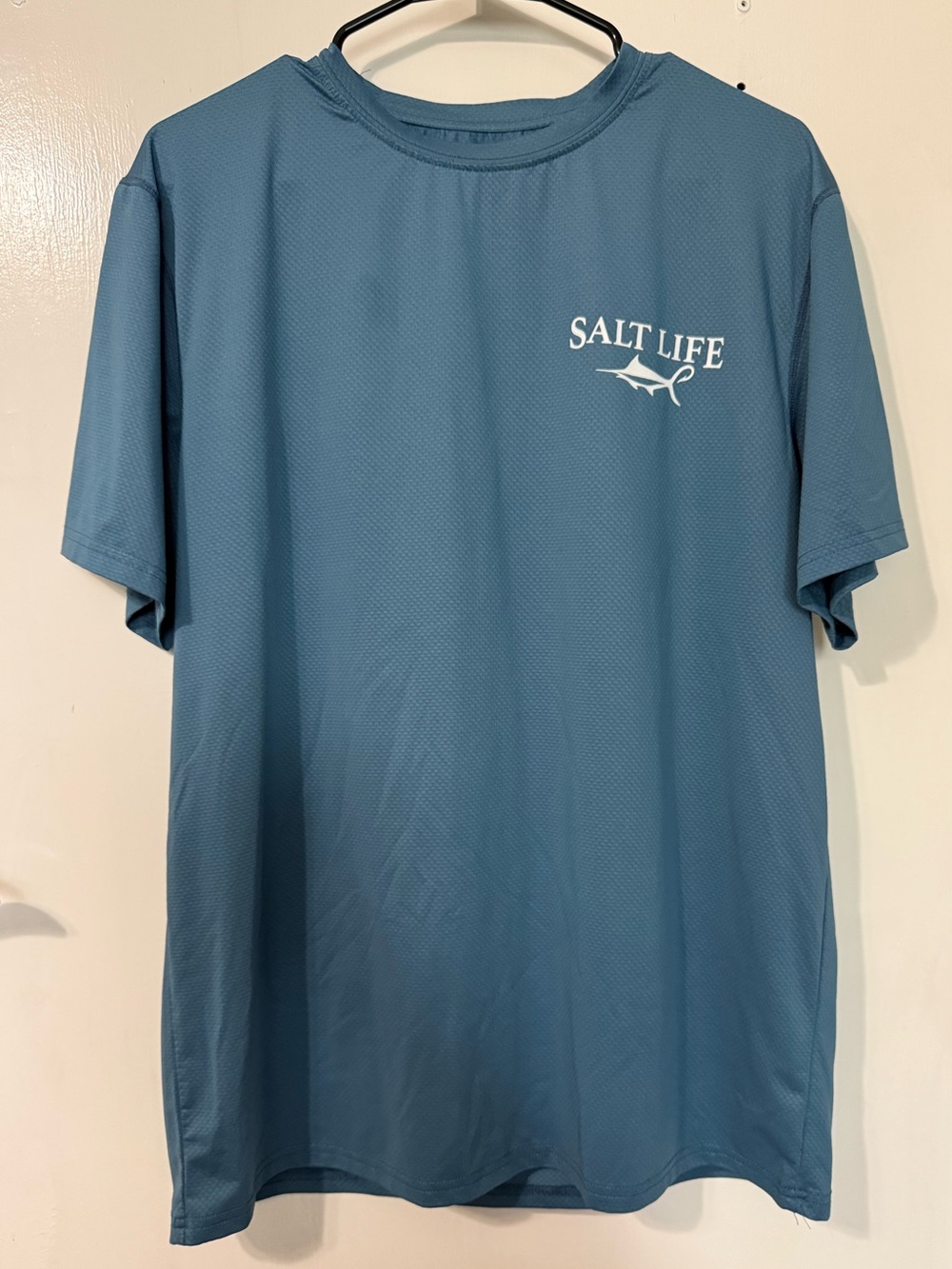 Salt Life Men's Teal-Blue Short Sleeve Performance Tee